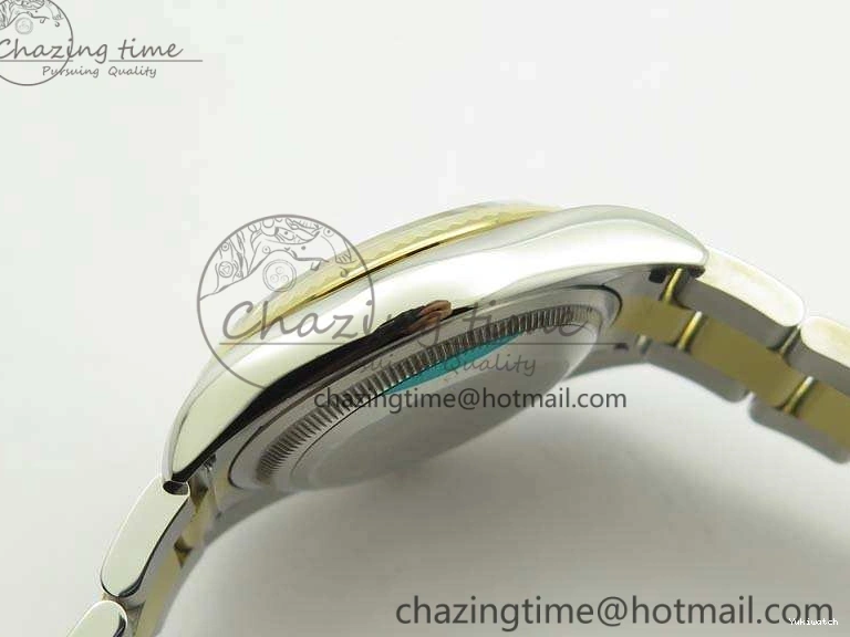 116234 36mm Oyster DJF YG Datejust Edition 1:1 Bracelet V2 Dial On SA3135 Fluted SS White Best Com 1129